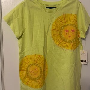 Tea Collection Kiwi Sunflower Graphic Tee in 100% cotton -NEW